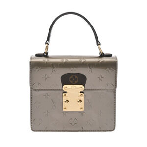 Louis Vuitton Spring Street Metallic Gray Vernis Epi Leather Handbag